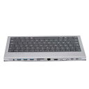 ハブ付き78キーキーボード、11 in 1 VGA/HDMI/USB C/USB A/ストレージカードスロット/メモリカードスロット/イーサネット/PD/3.5mm 4K 10Gbps 1000Mbps 100Wドッキングステーション、キーボード付き(2)