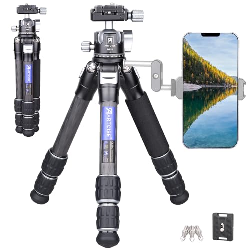 ARTCISE 22.5mm 管経ミニカーボン 三脚&28mmボール低重心雲台キット 軽量 持ち運びに便利 カメラ 卓上 ..