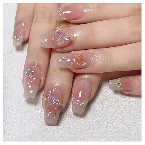 Lwenjing ネイルチップ 24枚入 ネイルチップ 手作りネイルチップ ネイルチップ ショート 秋冬です ネイ..