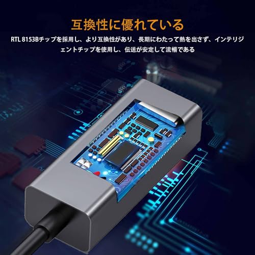 TRkin 有線LANアダプタUSB 3.0ギガビットイーサネットアダプタ1000 Mbps高速USBRJ 45変換USB LAN変換インターネットアダプタアルミニウム合金Windows/MC OS/Linusなど対応MacBook Pro 2022/2021/2020、MacBook Air