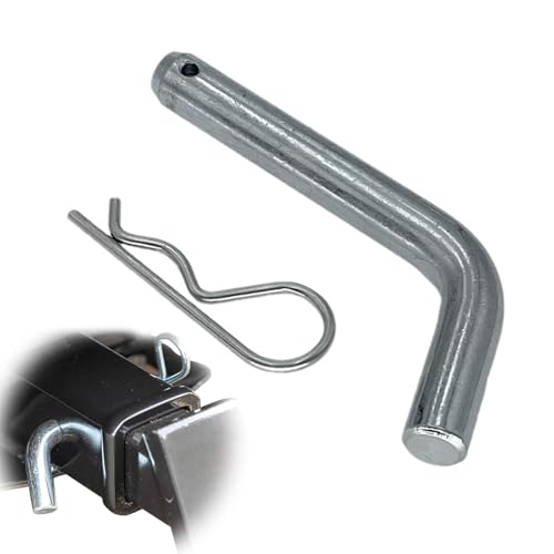 yowodana ヒッチピン ロックピン トレーラーヒッチ ヒッチメンバー トレーラーヒッチピン&クリップ ビニールコーティンググリップ付き 直径1.5CM