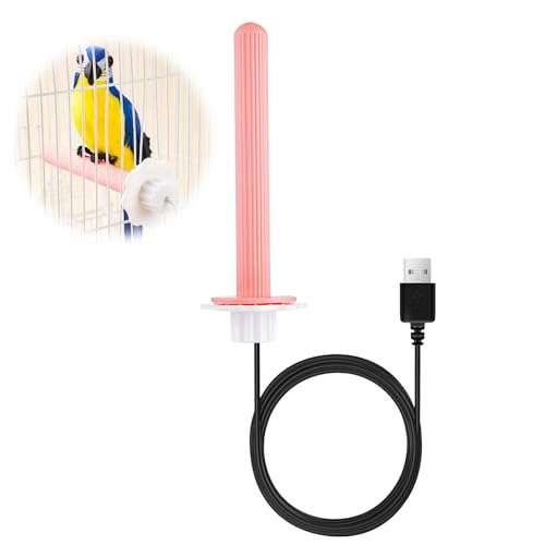 加熱式鳥止まり木 鳥ウォーマー 5V/USB 鳥かごヒーター 鳥ウォーマー 鳥スタンドバー 加熱式オウムスタ..