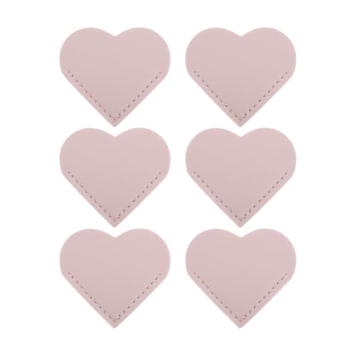 CAPASTEC ブックマーク しおり ハート レザー ページブックマーク ブックマーカー ページマーカー 読者 子供用 かわいい 読書ギフト 6個 桜色