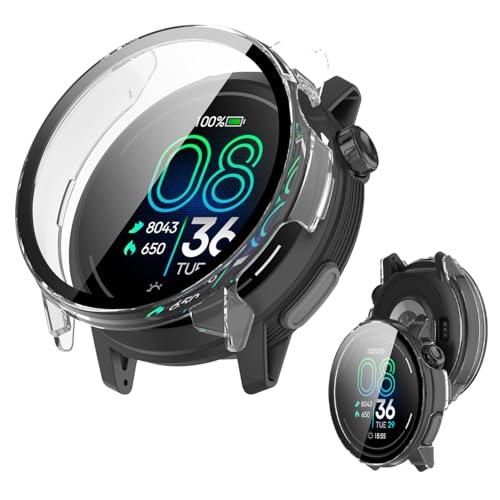 For COROS(カロス)PACE Pro 用 ケース カバー ガラスフイルム一体型ケース NOUKAJU For COROS(カロス)PACE Pro スマートウォッチ ケース 保護フィルム 一体 保護ケース PC+強化ガラスフ 保護 カバー 一体型 全面保護 超薄型 装着簡単 耐衝撃