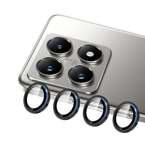 For Xiaomi 14T Pro 用 カメラフィルム 対応 xiaomi 14t pro 専用レンズフィルム 9H硬度 高透過率 耐衝撃 飛散防止 アルミ合金製 露出オーバー防止 防爆裂 アイパッド 用 レンズ 保護フィルム（ブラック）