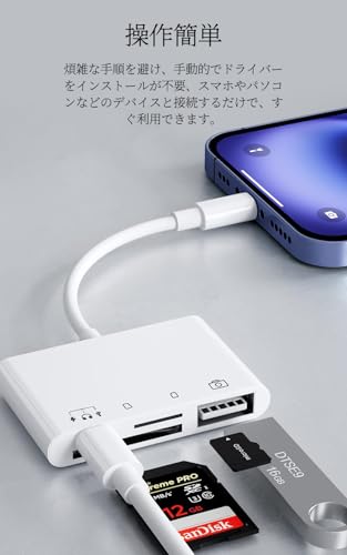 2025新バージョン 4in1 カードリーダー カードリーダー 4 in 1 SDカードリーダー メモリカードリーダー Hi-Fi 充電 データ転送 タイプc 写真 ビデオ USB-C OTG機能 設定不要 変換アダプタ マルチ機能 設定不要 スマホ タブレット パソコン 対応