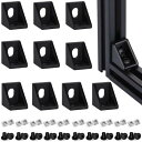 コーナーブラケット L字型 アングルブラケット 10個セット 20x20x17mm 直角ブラケットサポート 2020 シリーズアルミニウムプロファイルコネクタセット 接合金具 汎用 棚受け 部品接続 日常使用 産業用 プロファイルの直角固定