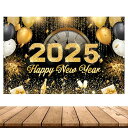 EsiFare 新年 飾り 背景布 2025 新年の飾り 115*180cm 背景バナー タペストリー飾り Happy New Year 年越し お正月 写真道具 店舗飾り おしゃれ お祝い 新年会 デコレーション