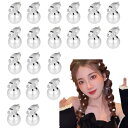 YFFSFDC パール ヘアピン ヘアリング ミニパールピン クリップ式 ヘアアクセサリー 髪編組 髪飾り 三つ編み 可愛い 成人式 結婚式 卒業式 入学式 撮影 普段使い 20個セット