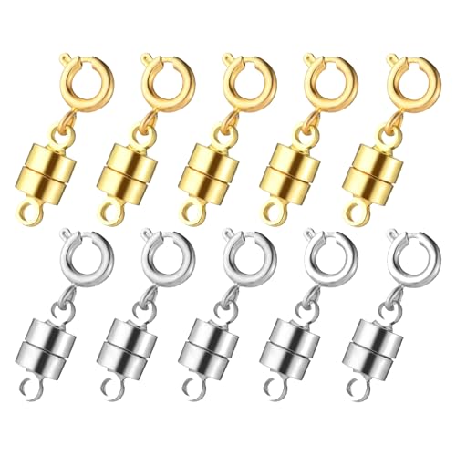 DFsucces ネックレス 留め具 エンドパーツ マグネット 留め具 磁気クラスプ ジュエリー用 延長用金具 D..