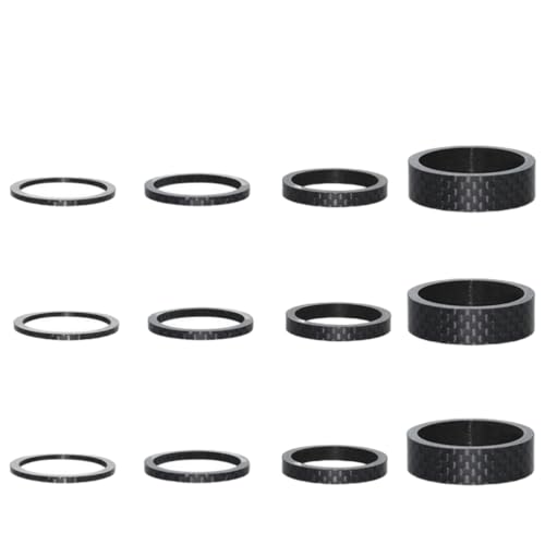 ヘッドセットスペーサー 28.6mm ロースペーサー 2mm/3mm/5mm/10mm 12個セット コラムスペーサー ロードバイク