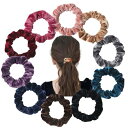 shefun ベロア シュシュ 大人 小さめ10個セット 跡がつかない ヘアゴム レディース 髪ゴム ベルベット 可愛い おしゃれ ヘアアクセ 髪飾り JP23...