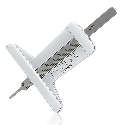 タイヤ デプスゲージ ステンレス製 収納袋付き タイヤ溝測定 ゲージ 溝 1個セット トレッド 手動 測定..