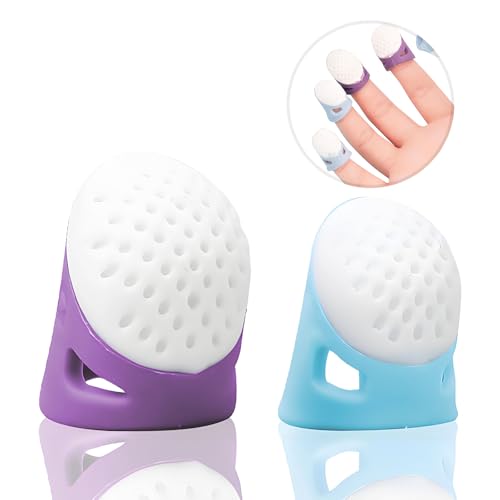 まちの波 指ぬきガード 指プロテクター 2個セット シリコン製 DIY裁縫用具 手芸用品 手縫い 編み物 指..