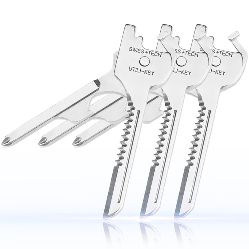 マルチツール 高耐久 鍵型 6in1 アウトドア キャンプ 地震対策 小型 ミニ 多機能 防災用品 釣り 登山 ツール おしゃれ 作業 シルバー ステンレス製 用品 超小型 3本