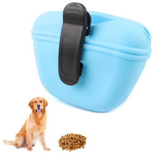 犬用おやつポーチ ペット用品 シリコンポーチ しつけ用品 犬 お散歩バッグ シリコン 防水 ウエストポー..