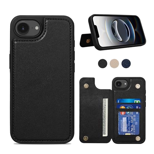 Shlybaay iPhone 16e 用 ケース 背面 手帳型 カード いPhone 16e 用 