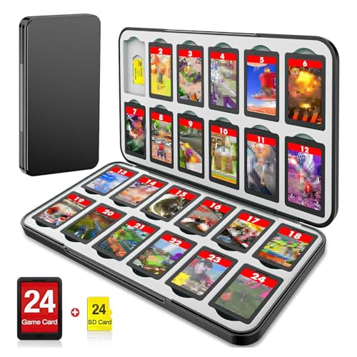 ゲームカードケース For Switch 専用ソフトカードケース「シリコン内装」 24枚収納+ 24枚SD メモリーカード収納 PVE製 自由DIYでき 防水・防塵・傷つき防止 薄型 軽量 持ち運び便利なコンパクトソフトケース (自由DIY無地, ブラック) ゲームカードケース For Switch 専用ソフトカードケース「シリコン内装」 24枚収納+ 24枚SD メモリーカード収納 PVE製 自由DIYでき 防水・防塵・傷つき防止 薄型 軽量 持ち運び便利なコンパクトソフトケース (自由DIY無地, ブラック)