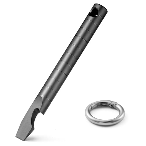 チタン マルチツール バール EDC プライバー 小型 ツール 栓抜き ドライバー定規 ポケッ ツール 日常携..