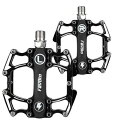 Favoto 自転車 ペダル 高強度アルミ合金製 9/16インチ 14個の滑り止めピン付き リフレクター付き トリプルシールドベアリング 防塵カバー付き ユニー...
