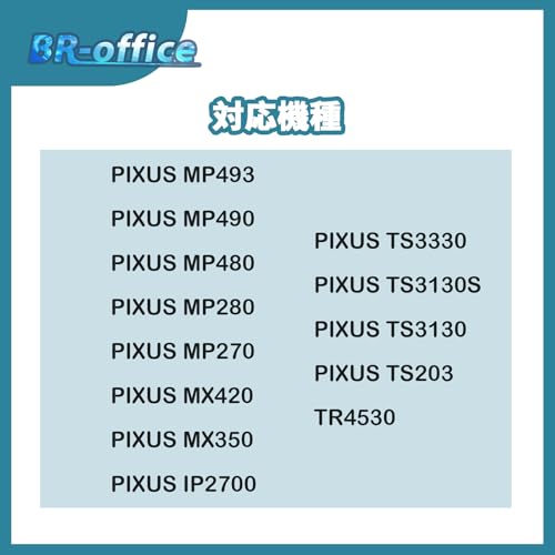 BR-office BC-310XL/311XL（BC-345XL/346XL共用）詰め替えインクカートリッジ キャノン用 CANON用 BC-310/345ブラクラ BC-311/346カラー 2個 COLOR 対応機種:PIXUS