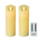 AnnTec LEDキャンドルライト 2点セット ledキャンドル 電池式 ledロウソク ledろうそく 本物の炎のようにゆらめく 火を使わない ゆらゆら揺れる 暖色光 安全 省エネ 専用リモコン付 自動消灯タイマー 明るさ調整 (直径5.3cm×高さ13cm)(4)