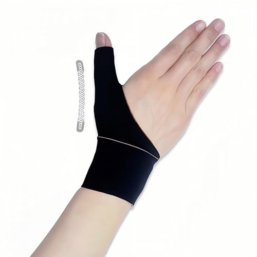 Aorsky 手首親指サポーター 親指付け根サポーター 親指固定内蔵スプリングサポート薄手 軽量化 マジッ..