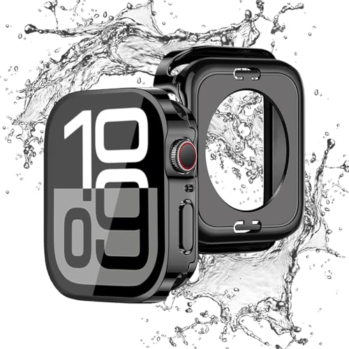 TALENANA for Apple Watchケース2 in 1防水設計46/42mmアップルウォッチ保護ケース 強化ガラスフィルム 一体型 Series 10/9/8/7/6/SE/5/4 3D直角エッジデザイン PC素材 高タッチ感度 全面保護 衝撃吸収 Apple Watch アクセサリー(Series TALENANA for Apple Watchケース2 in 1防水設計46/42mmアップルウォッチ保護ケース 強化ガラスフィルム 一体型 Series 10/9/8/7/6/SE/5/4 3D直角エッジデザイン PC素材 高タッチ感度 全面保護 衝撃吸収 Apple Watch アクセサリー(Series