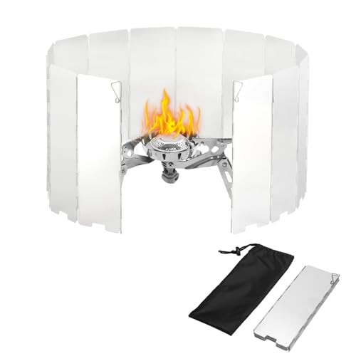 Doyime ウインドスクリーン リフレクター 焚き火 風防 キャンプ 折り畳み式 焚き火反射板 亜鉛メッキ鋼板 耐熱性 耐摩耗性 アウトドア/キャンプ/焚き火台/バーベキュー用(4)