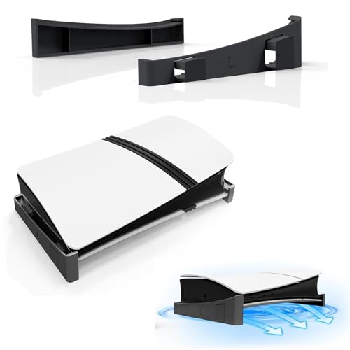 PS5 pro/PS5S slim 用横置きスタンド Tomistan 新登場 新型 PS5 Pro/Slim用スタンド 地震対策 放熱改善 新型PS5 用水平スタンド 転倒防止 傷付き防止 簡単に取り付けます 本体をもっと安心に収納新型 PS5の通常版とデジタル版両対応 (ブラック)・対応機種ps5 pro用/新型 ps5 Slim用（通常版とデジタル版両対応）専用の横置き収納スタンドです。PS5の下部に隙間ができ、通気性が良くて熱がこもりにくくなります!・転倒防止&地震対策：こ本体を水平に置き転倒落下などの危険を有効的に避けされ、地震などによる本体の転倒をより確実に防止します。縦置きに配置するよりも安定しています。お子様がいる家庭にとっては、うっかり転落アクシデントへの防止にも役立ちます、本体を収納棚などのキャビネットに収納でき、お部屋の省スペースとスッキリ整理することができます。・放熱改善ps5 pro用/新型 ps5 Slim用本体を横に置きして、放熱穴は底から側に変わって、下に隙間空くんで空冷感がまして、放熱穴は底から側に変わって、熱がこもりにくく、効率よく内部の熱を側から外へ排出、本体の使用寿命は大幅アップします。・省スペース：PS5 Slim本体を収納棚などのキャビネットに収納するのが可能です、お部屋がスッキリと整理されて、邪魔になりません。・操作簡単横置き収納スタンドはスライド式の組み立てタイプで、操作簡単、手間がかかりません　特別なデザインでPS5 Pro& Slim用通常版 とデジタル版両対応ブランド: Tomistanメーカー: Tomistan-JP型番: TOM-479A