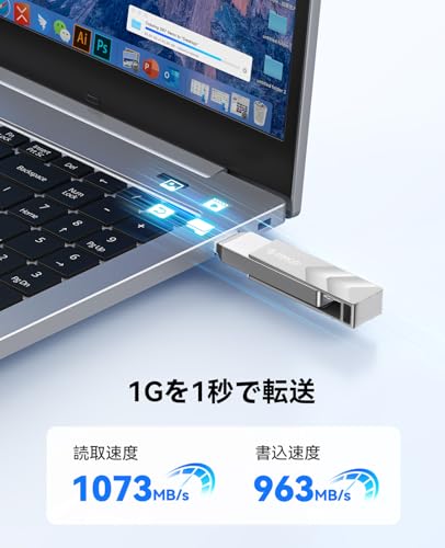 ORICO 外付けSSD 1TB USB 3.2 Gen2 読出最大1000MB/秒 USB Type-C & USB Type-A デュアルドライブ ポータブル SSD 3年間のメーカー保証で - G202 - Image 2