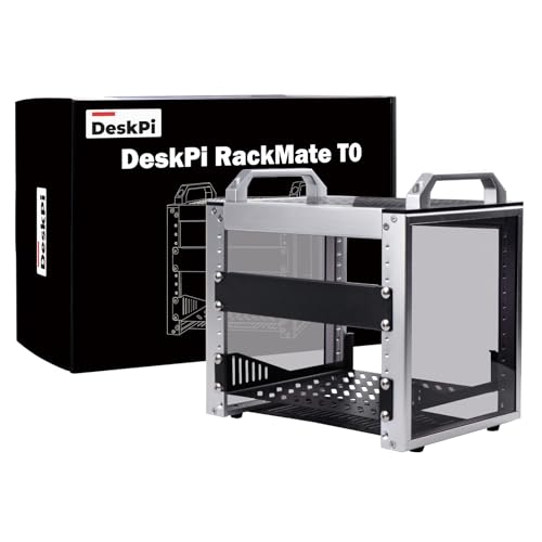 GeeekPi 4Uサーバーキャビネット、ネットワーク、オーディオ、ビデオ機器用の10インチサーバーラック、DeskPi RackMate T0ラックマウントケース。