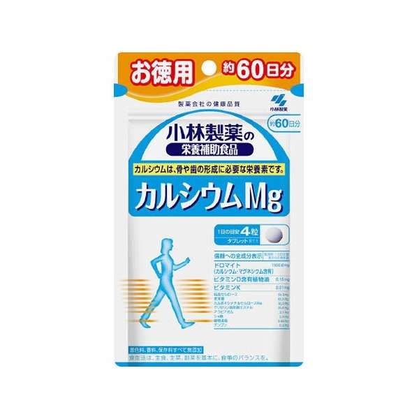 主原料のドロマイトはサンゴ由来の鉱石で、 カルシウムとマグネシウムを2：1の理想的な バランスで含有しています。シリーズ：栄養補助食品 商品名：カルシウムMg　240粒 メーカー：小林製薬株式会社 生産国：日本 商品区分：健康食品 広告文責：有限会社新薬堂薬局 電話番号：047-323-6860