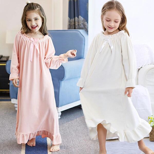 (入賞) パジャマ キッズ 冬用 ガウン ロング ルームウェア レディース ナイトガウン バスローブ 子供服 女の子 着る毛布 寝巻き 親子服 ワンピースパジャマ ロングガウン 可愛い 長袖 ナイトウェア あったか 部屋着 寒さ対策