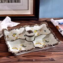 シリウス 楽天市場店 新生活用品 高級果物皿 盛り皿 お菓子皿、フルーツプレート、花柄豪華〜果物カゴ お菓子鉢