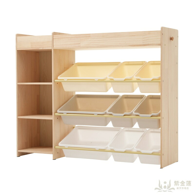 おもちゃ収納 絵本棚 おもちゃ箱 収納ラック 絵本ラック おしゃれ 天然木 大容量 ...