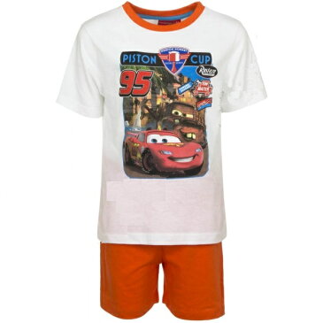 Disney Cars ディズニー　カーズ　Tシャツ　パジャマ　半袖　上下セット　子供用　 2108 白