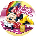 ディズニー ミニーマウス ビーチタオル バスタオル ラウンドタオル 円形タオル 丸形 丸い Disney Minnie Mouse Beach Towel 120cm x 120cm