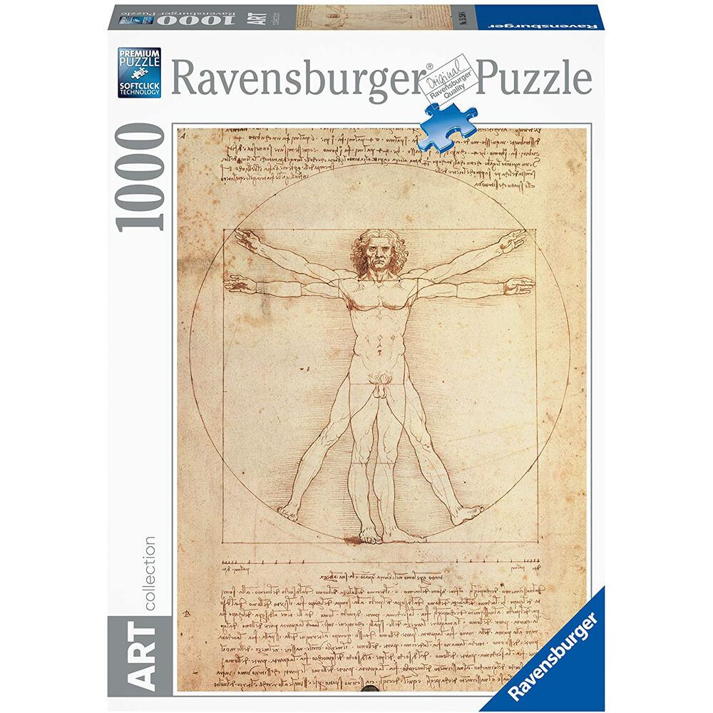 ラベンスバーガー　ジグソーパズル　パズル　1000ピース 　レオナルドダヴィンチ　ウィトルウィウス的人体図　50cm x 70cm Ravensburger