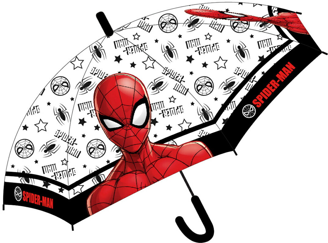 マーベル スパイダーマン MARVEL SPIDER-MAN 子供用 傘 自動傘 ジャンプ傘 透明 直径74cm 親骨サイズ43cm umbrella