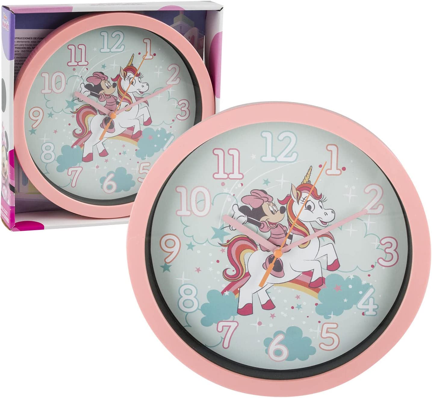 ディズニー ミニーマウス Disney Minnie Mouse 掛け時計 直径25cm ウォールクロック Wall Clock