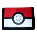ポケモン モンスターボール マジックテープ式 財布 三つ折り 13.0cm x 10.0cmx1.5cm