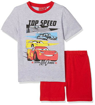 Disney Cars ディズニー カーズ Tシャツ パジャマ 半袖 上下セット 子供用　灰赤