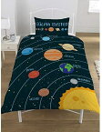 宇宙　太陽系の星々　シングル　布団カバー+枕カバー　セット