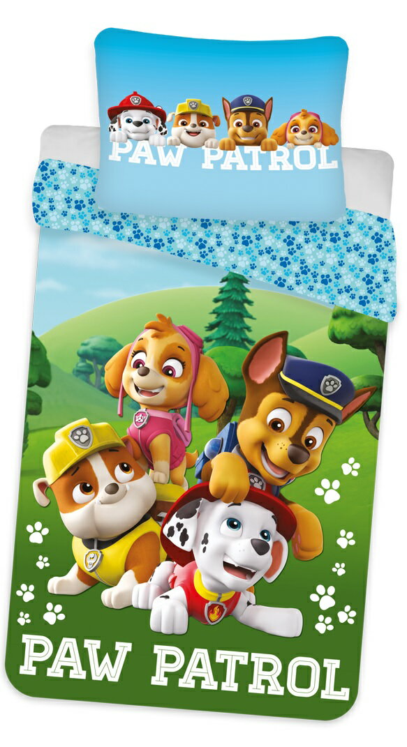 パウパトロール　パウ・パトロール　パウパト　シングルサイズ　夜光　蓄光　掛け布団カバー+枕カバー　ベッドカバーのサムネイル