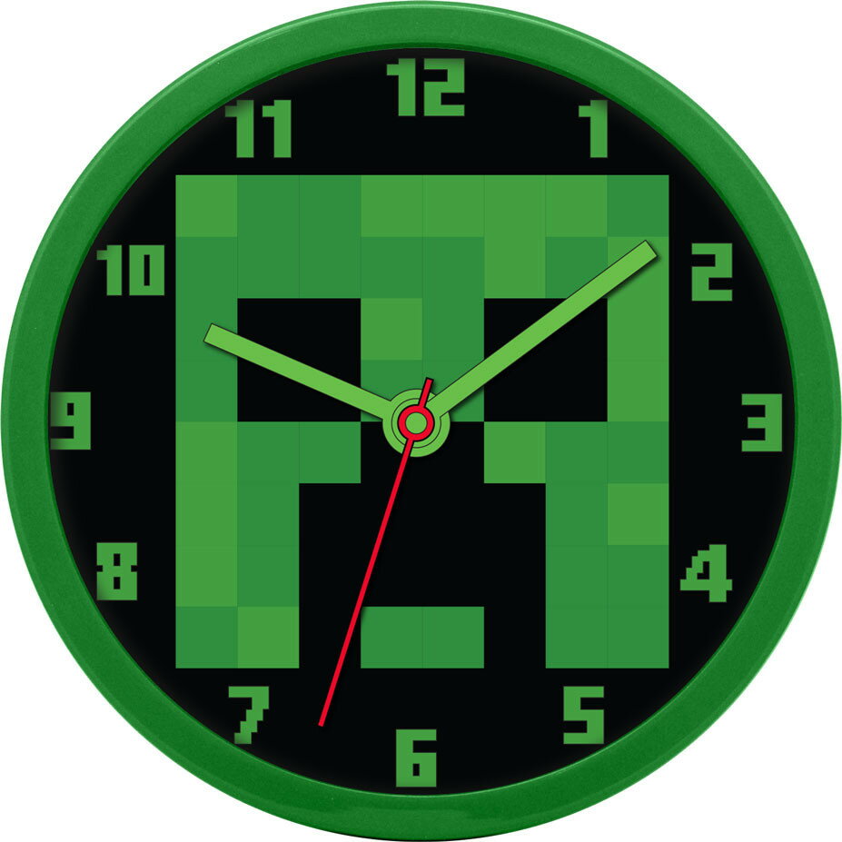 マインクラフト MINECRAFT クリーパー 掛け時計 時計 直径24.5cm ウォールクロック Wall Clock 壁掛け時計