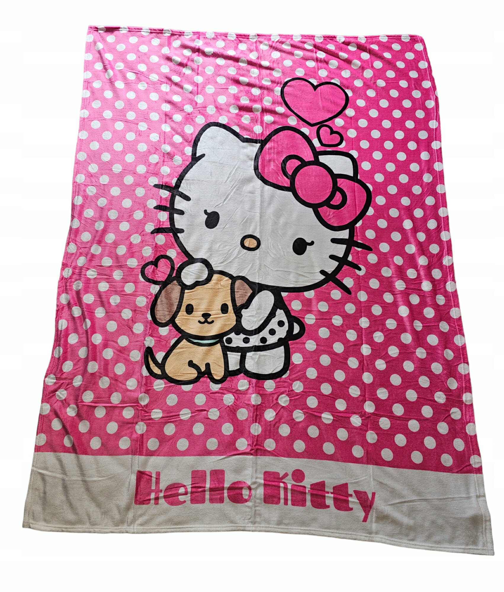 Hello Kitty ハローキティ フリース ブランケット 毛布 ひざ掛け 130cm x 170cm
