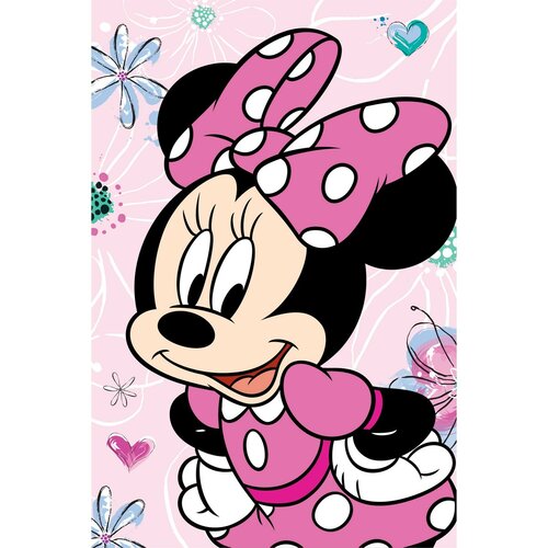 ディズニー ミニーマウス フリース ブランケット 毛布 ひざ掛け ハーフケット 100cm x 150cm Disney Minnie Mouse fleece blanket