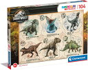 ジュラシックワールド JURASSIC WORLD 恐竜 T-REX トリケラトプス モササウルス ジグソーパズル パズル 104ピース 38cm x 27c...