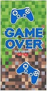 GAME OVER ゲームオーバー ビーチタオル バスタオル 綿100% 70cm×140cm